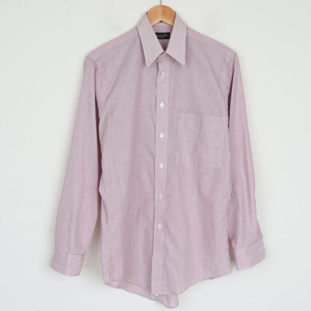 Vintage Christian Dior Monsieur Red Stripe Shirt S